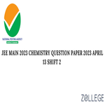 JEE Main 2023 Chemistry Question Paper April 13 Shift 2